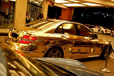The Gold Mercedes Seen On CoolPictureGallery.blogspot.com Or www.CoolPictureGallery.com