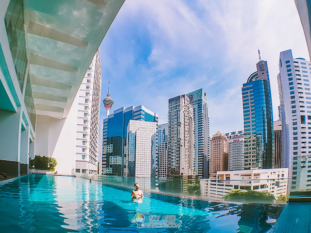 Swimming Pool at Ramada Suites KLCC overlooking KL Tower and KL City view