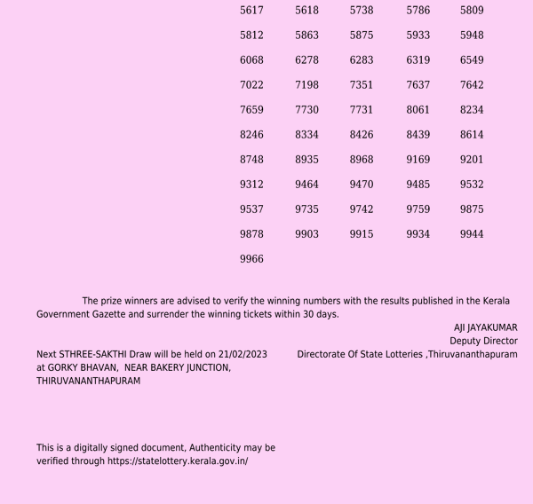 Sthree Sakthi SS352 Official Result Page 3