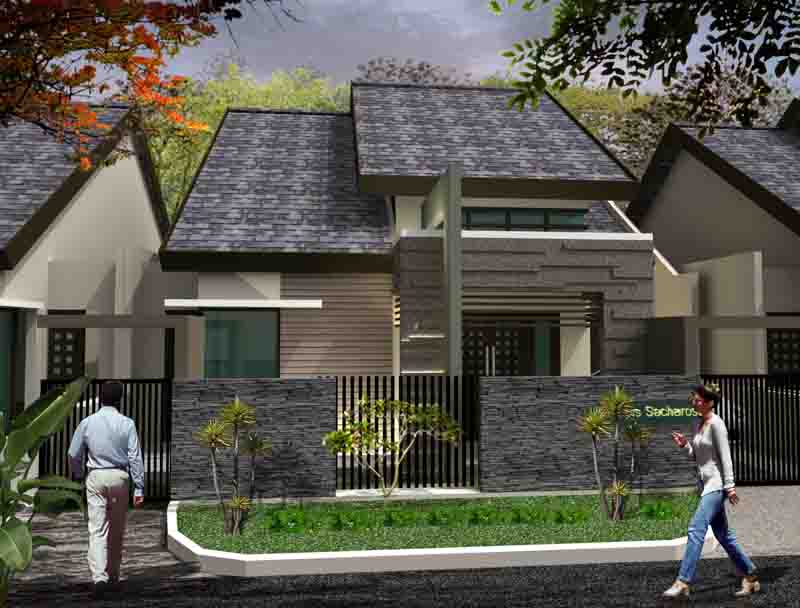  Model Rumah Minimalis Atap Miring Dengan Bentuk Yang Unik 