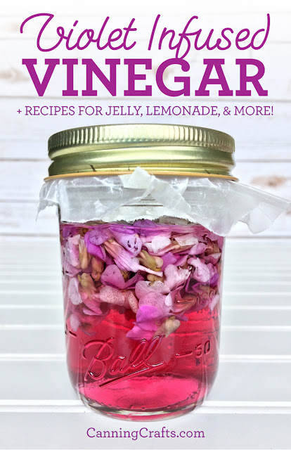 Violet infused vinegar recipe