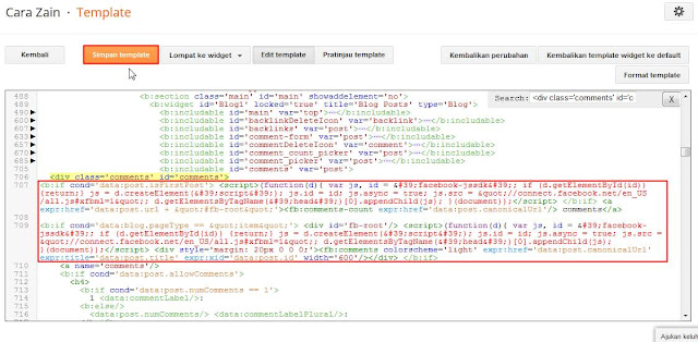 Cara Membuat Kotak Komentar Facebook Di Blog Terbaru