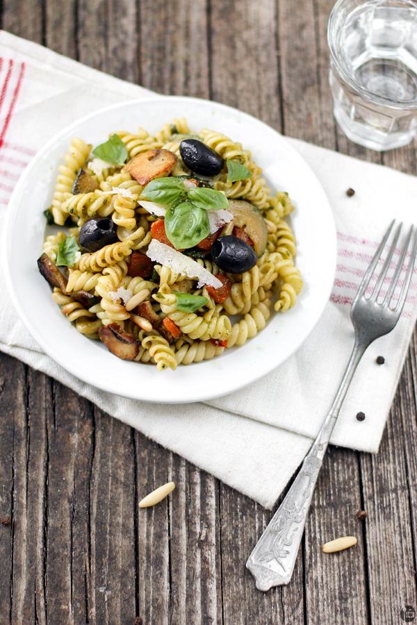 Fresh Basil Pesto and Vegetable Pasta