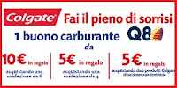 Logo Buoni carburante da 5€ o 10€ da Colgate con ''Fai il pieno di sorrisi''