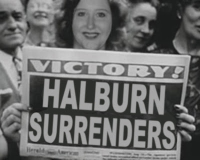 halburn surrenders to jacque