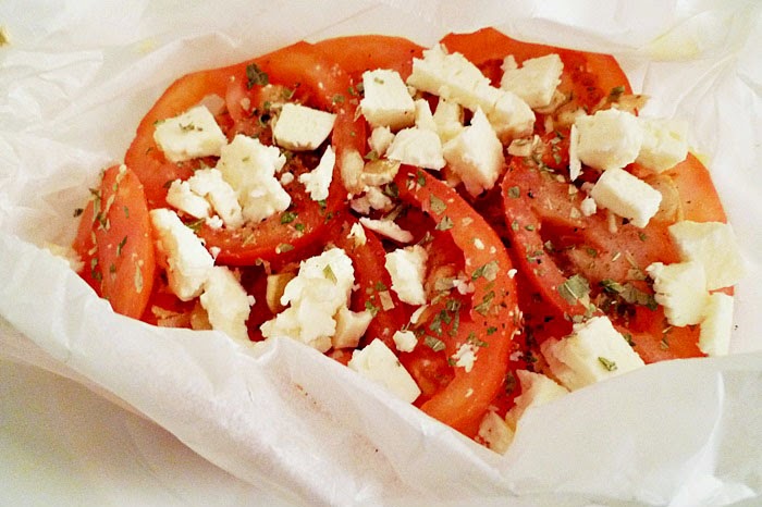 Ofentomaten mit Feta und Knoblauch