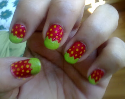 strawberry nails