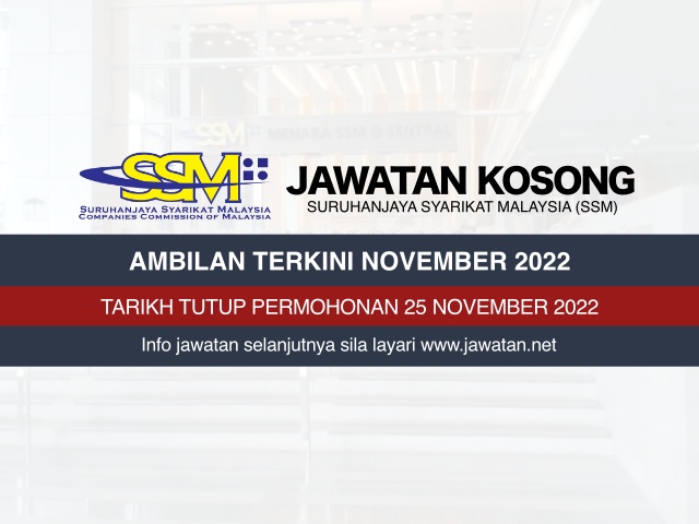 Jawatan Kosong SSM November 2022