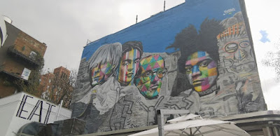 210 de 10th Ave, Mount Rushmore, grafiti de Kobra en Chelsea, Nueva York.