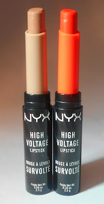 NYX High Voltage Lipsticks in Stone & Free Spirit