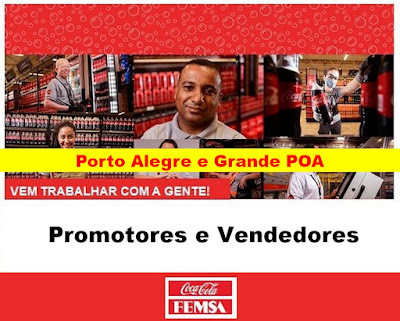 Coca-Cola abre vagas para Vendedores e Promotores em Porto Alegre e Grande POA