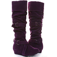 Suede Boots Purple4