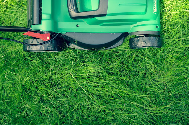 lawnmower on grass:Photo by Daniel Watson on Unsplash