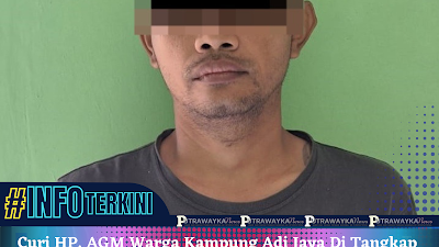 Curi HP, AGM Warga Kampung Adi Jaya Di Tangkap Polisi