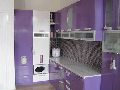 Minimalist Kitchen Design With Purple Shades All About 