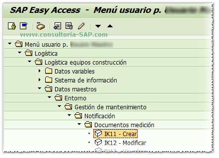 Menu de Usuario SAP