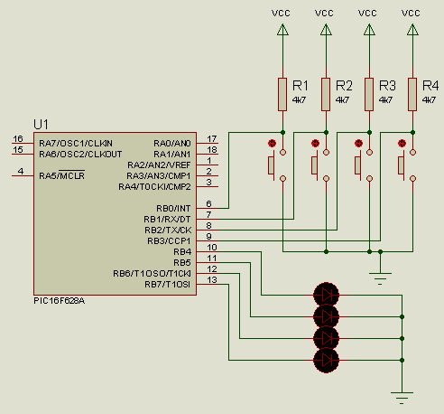 Diagrama para checar botones en microcontroladores