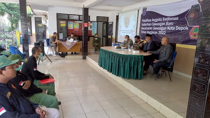 Anggota Satlinmas di Sawangan Baru Diberikan Pelatihan   