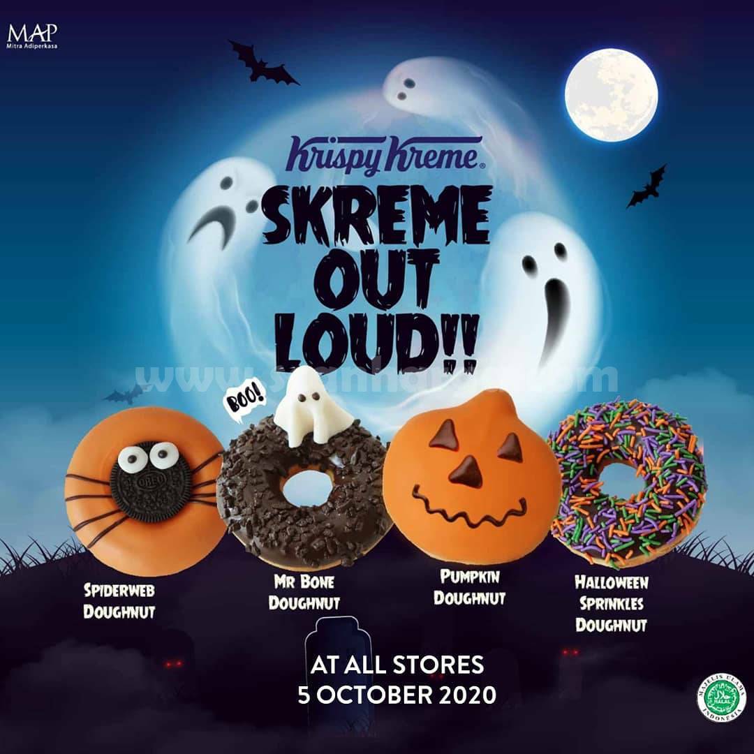 Krispy Kreme Halloween special edition [Spiderweb, Mr Bones, Pumpkin and Halloween Sprinkles doughnut!]