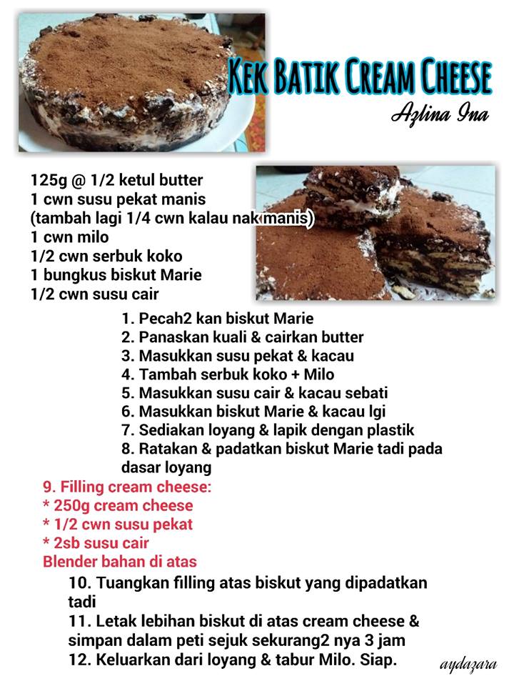 Nana Suhanna (Mama Twin): Kek Batik Inspirasi By Azlina Ina