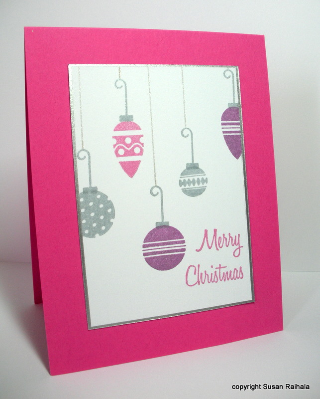 Today's card is another Christmas card in nontraditional shimmery