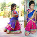 Cute Girl in Jute Net Half Sari