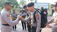 Kapolres Madina Periksa Kesiapan Personel Pengamanan TPS
