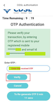 CDSL Sell Authorisation for Zerodha Coin