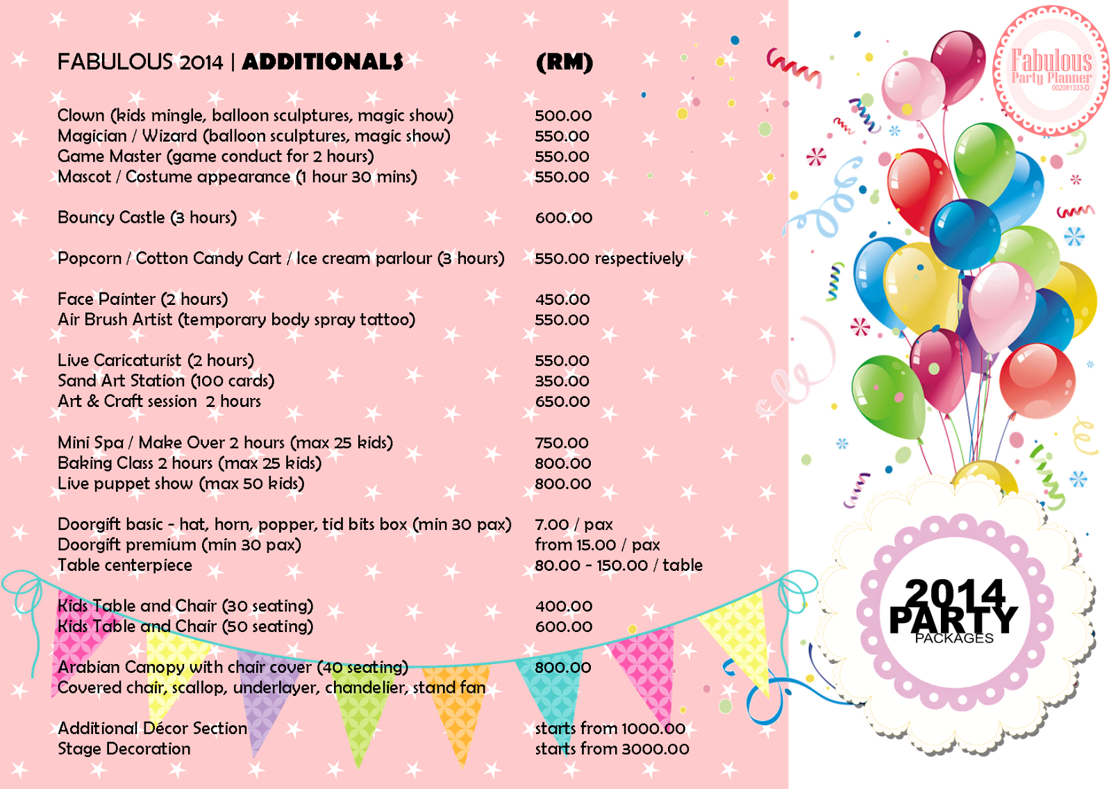 Fabulous Party  Planner 002081333 D Kids Birthday  Party  