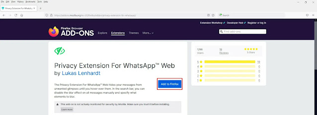 Tutorial Cara Blur Chat Di WhatsApp Web (Mozilla Firefox)