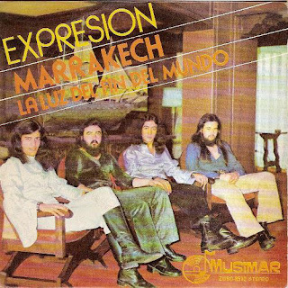 Expresion (pre Mezquita) “Marrakesh-La Luz Fin Del Mundo”  single 7″  1974 Musimar label  + “El Eslabón Omeya” 2011 CD Compilation   Spanish Hard Psych