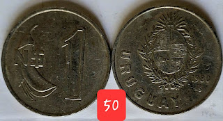 Urugay 1 Peso Very Fine @ 50