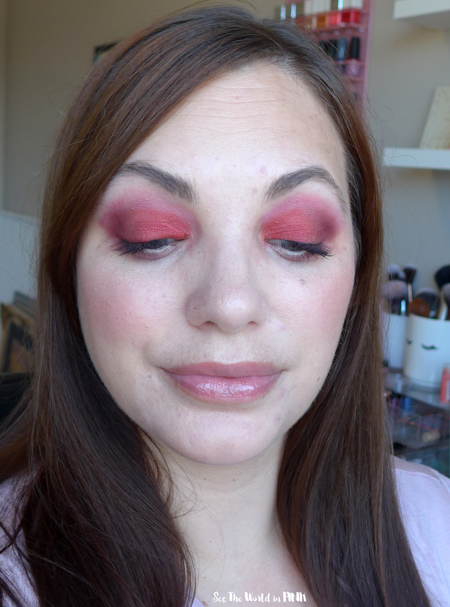 Jaclyn Cosmetics - Strawberry Feels Palette & Petal Drip Lip Oil ~ 3 Looks and Thoughts