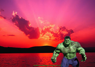 The Incredible Hulk Desktop Wallpapers Hulk Ready to Fight in Sunset background