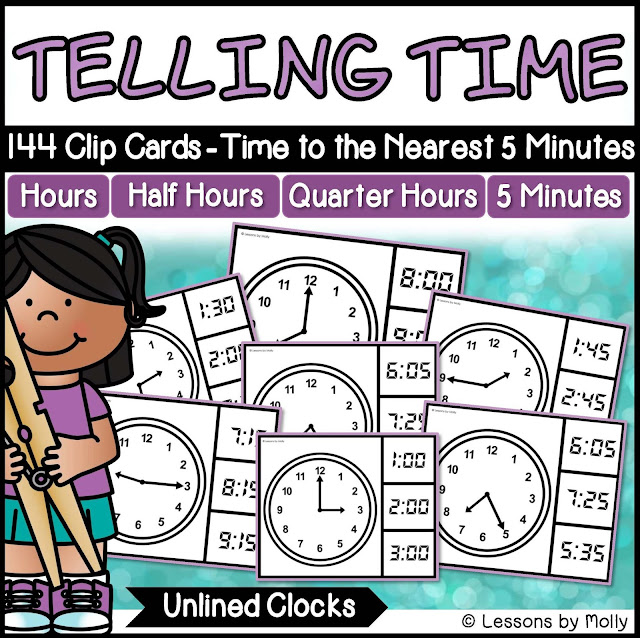 https://www.teacherspayteachers.com/Product/Telling-Time-to-the-Nearest-Five-Minutes-with-Analog-Clocks-Unlined-2937995