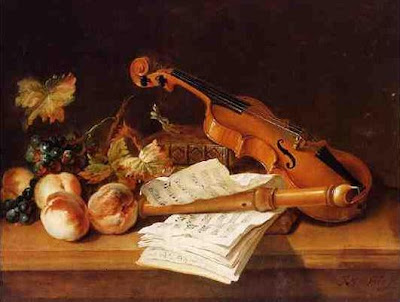  Jean-Baptiste Oudry -  Still life with violin and recorder, 1741  