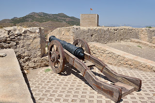 picture of a cannon at Lorca castle