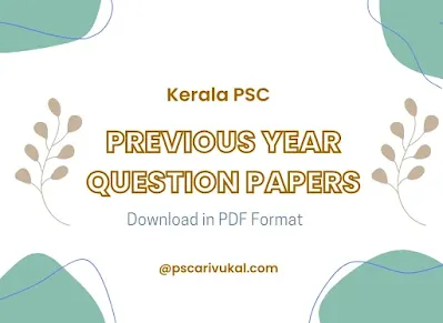 Kerala PSC Previous Year Question Papers