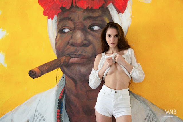 Leona Mia - True Cigar Lover by Watch4Beauty erotic brunette model