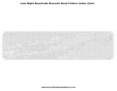 Free Late Night Beachside Ocean Art Bracelet Seed Bead Pattern Letter Chart
