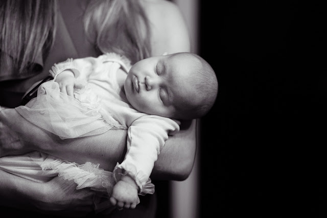 This little one has partied until she couldn't anymore!  This is the bride and groom's newest neice and youngest guest in attendance.  Fast asleep as the party winds down.