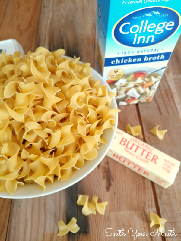 Walk-Away Noodles! Throw everything in the pot and walk away with this recipe for perfectly cooked, hot buttered noodles that are the perfect side dish for any meal!