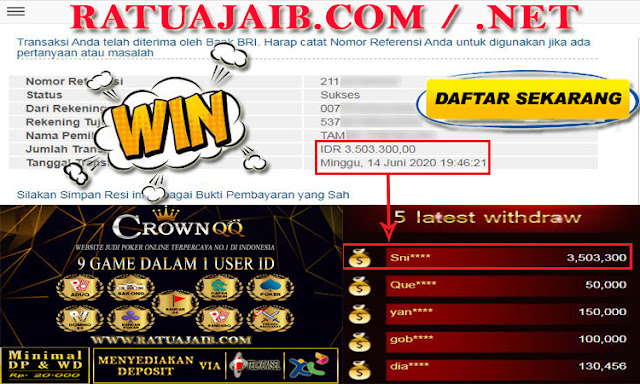 CrownQQ Agen DominoQQ BandarQ dan Domino99 Online Terbesar