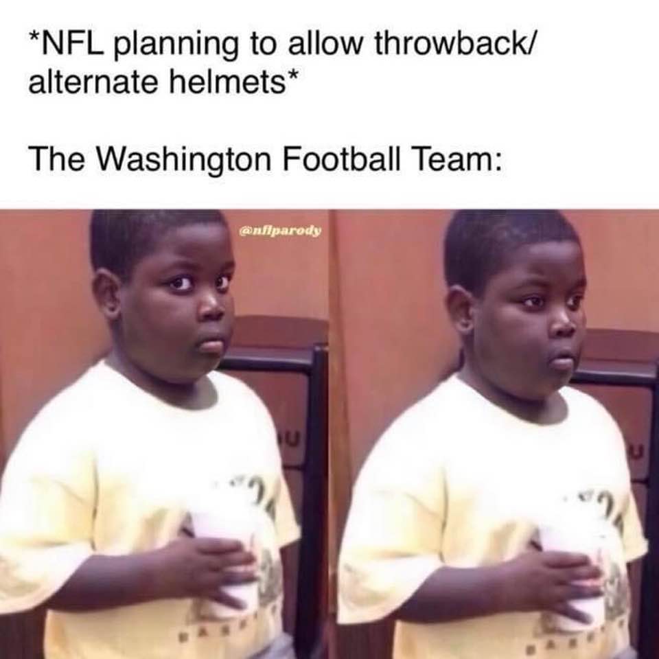 NFL planing to allow throwback/alternate helmets. The Washington Football Team