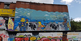 The Simpsons graffiti in Newcastle
