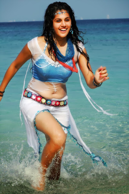 Actress Tapsee Hot Stills at Beach 2