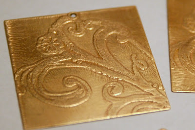 Etching adventures in brass: Step #3 - cleaned and ready for patina :: All Pretty Things