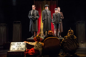 Rupert Charlesworth, Jeffrey Stewart, Callum Thorpe,  Richard Mosley-Evans, Katie Bray, Paula Sides, Robert Winslade Anderson.  English Touring Opera // Bach, Christ lag in Todesbanden.  Photo: Richard Hubert Smith