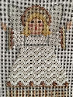 carol dupree needlepoint nativity angel