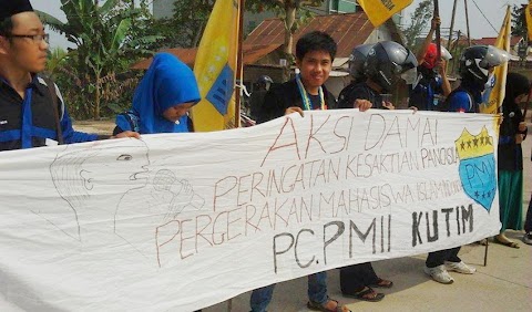 Aksi PMII Kutim Peringati Kesaktian Pancasila